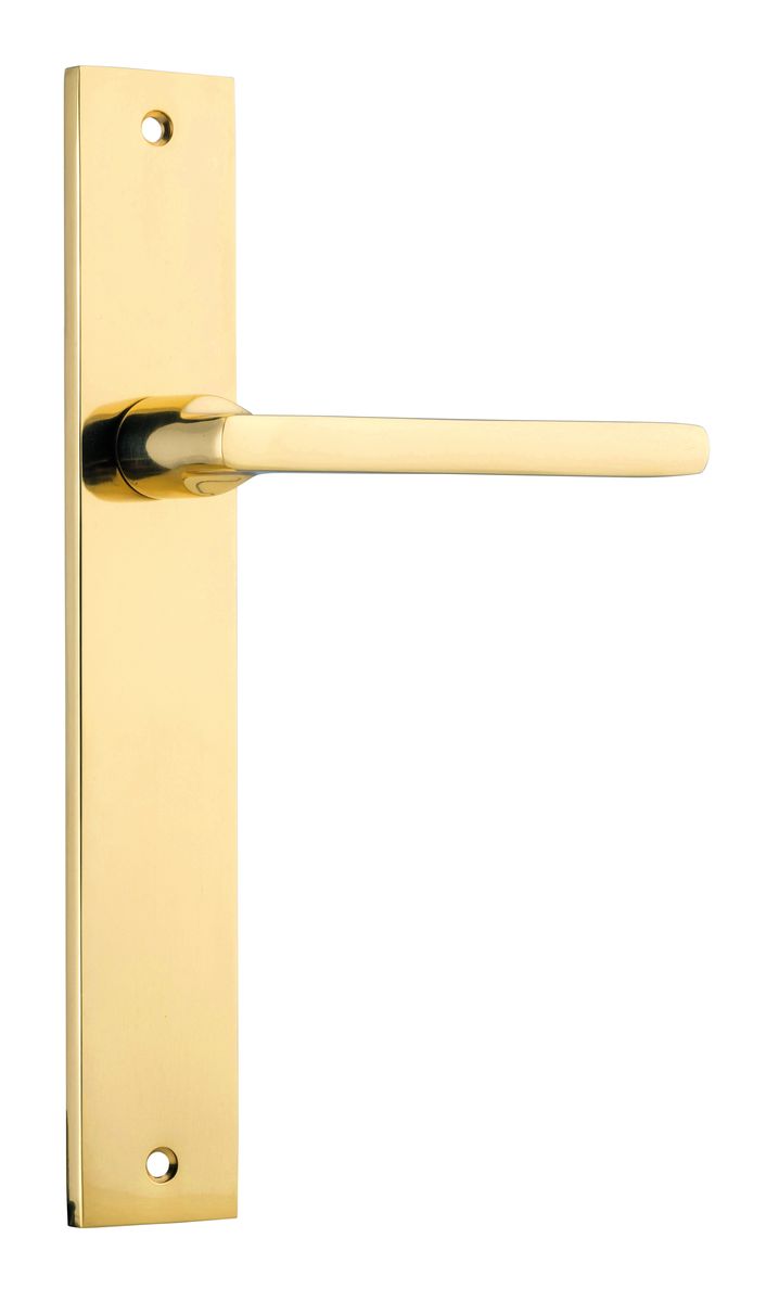 Iver Baltimore Door Knob Rectangular Latch Pair, Passage Kit, Privacy Kit , Entrance Kit with High Security Lock -Polished Brass