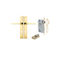 Iver Baltimore Door Knob Rectangular Latch Pair, Passage Kit, Privacy Kit , Entrance Kit with High Security Lock -Polished Brass
