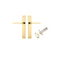 Iver Baltimore Door Knob Rectangular Latch Pair, Passage Kit, Privacy Kit , Entrance Kit with High Security Lock -Polished Brass