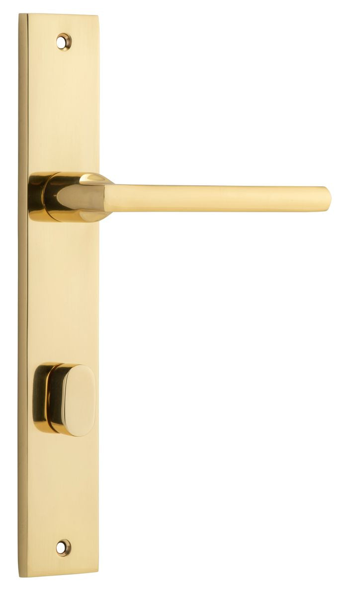 Iver Baltimore Door Knob Rectangular Latch Pair, Passage Kit, Privacy Kit , Entrance Kit with High Security Lock -Polished Brass