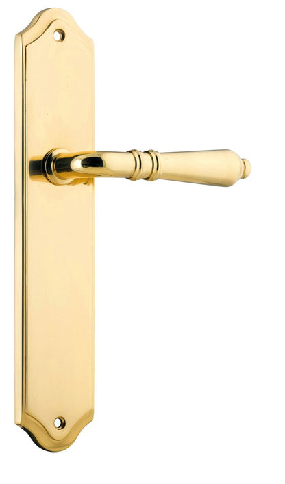 Iver Sarlat  Door Lever Oval Latch Pair, Passage Kit, Privacy Kit , Entrance Kit with High Security Lock - Polished Brass