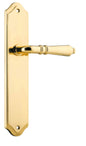Iver Sarlat  Door Lever Oval Latch Pair, Passage Kit, Privacy Kit , Entrance Kit with High Security Lock - Polished Brass