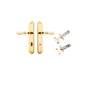 Iver Sarlat  Door Lever Oval Latch Pair, Passage Kit, Privacy Kit , Entrance Kit with High Security Lock - Polished Brass