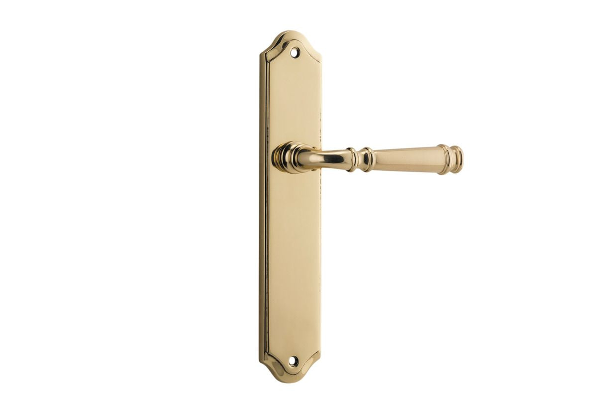 Iver Verona Door Lever Shouldered Latch Pair, Passage Kit, Privacy Kit , Entrance Kit with High Security Lock -Polished Brass