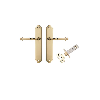 Iver Verona Door Lever Shouldered Latch Pair, Passage Kit, Privacy Kit , Entrance Kit with High Security Lock -Polished Brass