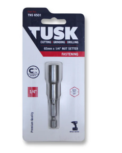 Tusk Heavy Duty Nut setters 1/4" ,5/16" & 3/8" x 65mm ,50mm & 152mm Magnetic x 1pc