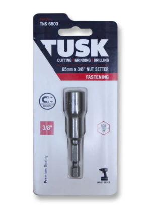 Tusk Heavy Duty Nut setters 1/4" ,5/16" & 3/8" x 65mm ,50mm & 152mm Magnetic x 1pc