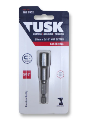 Tusk Heavy Duty Nut setters 1/4" ,5/16" & 3/8" x 65mm ,50mm & 152mm Magnetic x 1pc