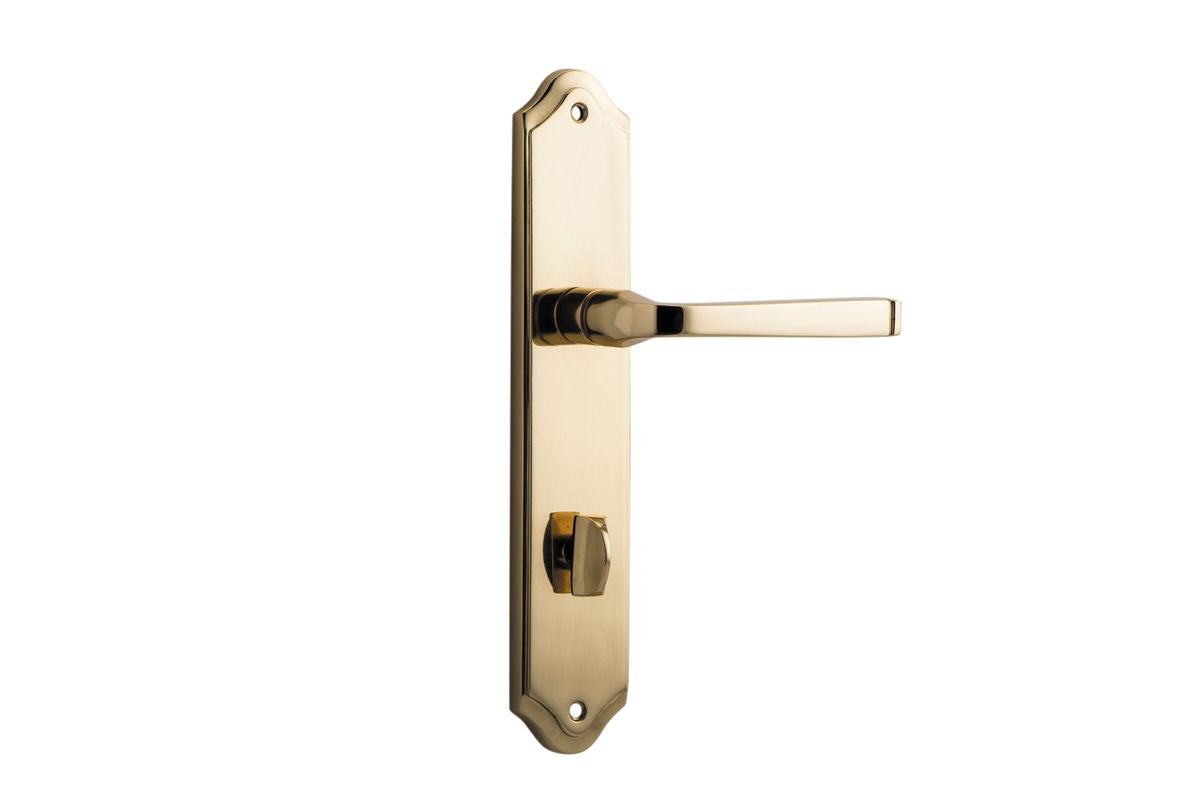 Iver Annecy Door Lever Shouldered Latch Pair, Passage Kit, Privacy Kit , Entrance Kit with High Security Lock - Polished Brass