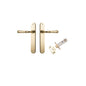 Iver Verona Door Lever Oval Latch Pair, Passage Kit, Privacy Kit , Entrance Kit with High Security Lock - Polished Brass