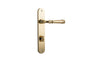 Iver Verona Door Lever Oval Latch Pair, Passage Kit, Privacy Kit , Entrance Kit with High Security Lock - Polished Brass