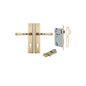 Iver Verona Door Lever Stepped Latch Pair, Passage Kit, Privacy Kit , Entrance Kit with High Security Lock -Polished Brass