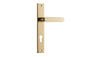 Iver Bronte Door Lever Rectangular Latch Pair, Passage Kit, Privacy Kit , Entrance Kit with High Security Lock - Polished Brass