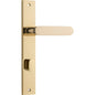 Iver Bronte Door Lever Rectangular Latch Pair, Passage Kit, Privacy Kit , Entrance Kit with High Security Lock - Polished Brass