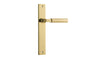 Iver Berlin Door Lever Rectangular Latch Pair, Passage Kit, Privacy Kit , Entrance Kit with High Security Lock -Polished Brass