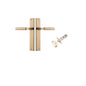 Iver Berlin Door Lever Rectangular Latch Pair, Passage Kit, Privacy Kit , Entrance Kit with High Security Lock -Polished Brass