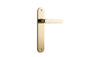 Iver Bronte Door Lever Oval Latch Pair, Passage Kit, Privacy Kit , Entrance Kit with High Security Lock - Polished Brass