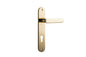 Iver Bronte Door Lever Oval Latch Pair, Passage Kit, Privacy Kit , Entrance Kit with High Security Lock - Polished Brass