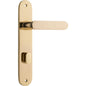 Iver Bronte Door Lever Oval Latch Pair, Passage Kit, Privacy Kit , Entrance Kit with High Security Lock - Polished Brass
