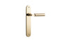 Iver Berlin Door Lever Oval Latch Pair, Passage Kit, Privacy Kit , Entrance Kit with High Security Lock - Polished Brass