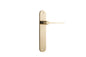 Iver Como  Door Lever Oval Latch Pair, Passage Kit, Privacy Kit , Entrance Kit with High Security Lock -Polished Brass
