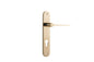 Iver Como  Door Lever Oval Latch Pair, Passage Kit, Privacy Kit , Entrance Kit with High Security Lock -Polished Brass