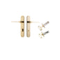 Iver Como  Door Lever Oval Latch Pair, Passage Kit, Privacy Kit , Entrance Kit with High Security Lock -Polished Brass