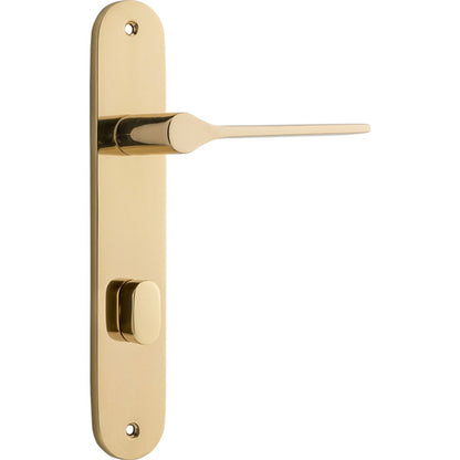 Iver Como  Door Lever Oval Latch Pair, Passage Kit, Privacy Kit , Entrance Kit with High Security Lock -Polished Brass