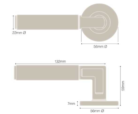 Windsor Premium NZ NIDO Lumina Rose Lever Set - Plain Price Per Pair Available in 7 Colours