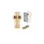 Iver Cambridge Door Knob Rose Round Concealed Fix Pair Passage Kit, Privacy Kit , Entrance Kit with High Security Lock -Polished Brass