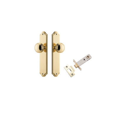 Iver Paddington  Door Knob Shouldered Latch Pair, Passage Kit, Privacy Kit , Entrance Kit with High Security Lock - Polished Brass
