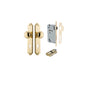 Iver Cambridge Door Knob Rose Round Concealed Fix Pair Passage Kit, Privacy Kit , Entrance Kit with High Security Lock -Polished Brass