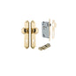Iver Cambridge Door Knob Rose Round Concealed Fix Pair Passage Kit, Privacy Kit , Entrance Kit with High Security Lock -Polished Brass
