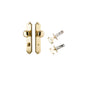 Iver Cambridge Door Knob Rose Round Concealed Fix Pair Passage Kit, Privacy Kit , Entrance Kit with High Security Lock -Polished Brass