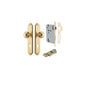 Iver Guildford Door Knob Shouldered Latch Pair, Passage Kit, Privacy Kit , Entrance Kit with High Security Lock - Polished Brass