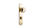 Iver Paddington  Door Knob Oval Latch Pair, Passage Kit, Privacy Kit , Entrance Kit with High Security Lock - Polished Brass
