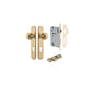 Iver Guildford Door Knob Oval Latch Pair, Passage Kit, Privacy Kit , Entrance Kit with High Security Lock -Polished Brass