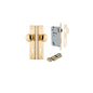 Iver Cambridge Door Knob Rose Round Concealed Fix Pair Passage Kit, Privacy Kit , Entrance Kit with High Security Lock -Polished Brass