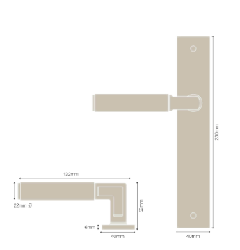 Windsor Premium NZ NIDO Lumina Longplate Dummy Lever Right Hand - Plain Available in 7 Colours