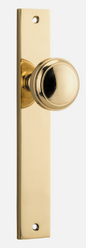 Iver Paddington Door Knob 10320 Rectangular Backplate Polished Brass - Passage ,Privacy & Entrance