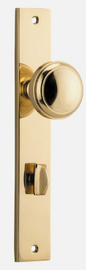 Iver Paddington Door Knob 10320 Rectangular Backplate Polished Brass - Passage ,Privacy & Entrance