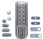 Carbine Australia Cabinet/Locker lock 1 - 28mm Thickness - internal applications - Silver
