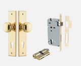 Iver Paddington Door Knob 10321 Chamfered Backplate Polished Brass - Passage ,Privacy & Entrance