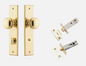 Iver Paddington Door Knob 10321 Chamfered Backplate Polished Brass - Passage ,Privacy & Entrance