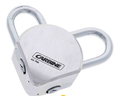 Carbine Australia Dual Entry / Dual Shackle padlock with 2 Figure 8 Cylinders 8mm / 28mm / 45mm Keyed to Differ Kit Or No Cylinder - Silver