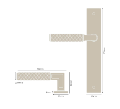 Windsor Premium NZ NIDO Lumina Longplate Privacy Set - Diamond Knurl Priced Per Set Available in 7 Colours