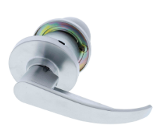 Carbine Australia Newmarket 3000 Cylindrical Classroom set - Knob Outside Locks / Unlocks,Lever 60mm & 70mm Backset C4 Keyed to Differ - Brushed Satin Chrome