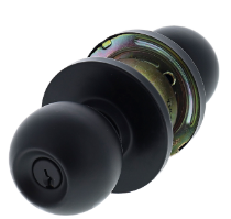 Carbine Australia Epsom 3000 Cylindrical Classroom set -outside key locks/unlocks - 70mm backset, C4 Keyed to Differ - Matte Black