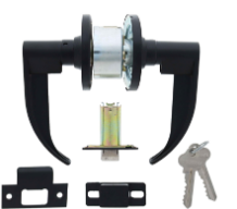 Carbine Australia Newmarket 6000 Cylindrical Classroom set Disability Levero - Outside key locks/unlocks - 70mm backset, C4 Keyed to Differ - Matte Black