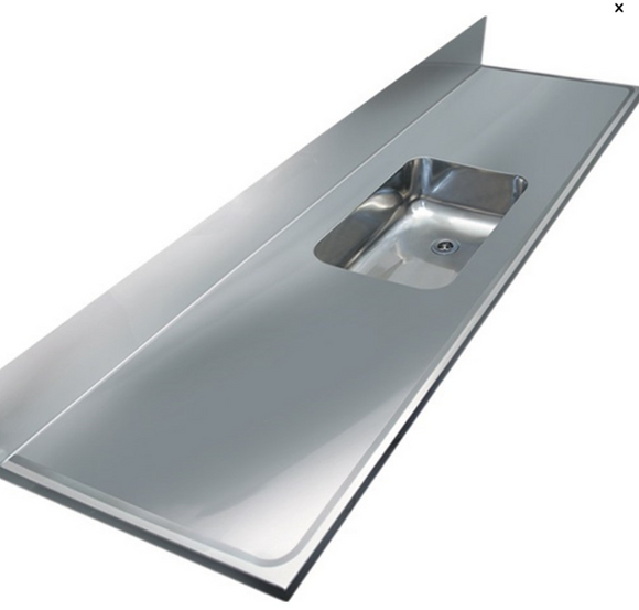 BURNS & FERALL 600 SERIES CLASSIC SINK BENCHTOPS LENGTH : 1225MM ,1675MM & 1825MM STAINLESS STEEL